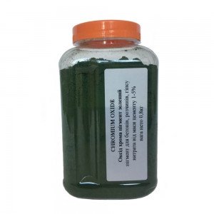 Пигмент зеленый Окись хрома (III) Китай сухой 0,8 кг ПИГМ-55 фото